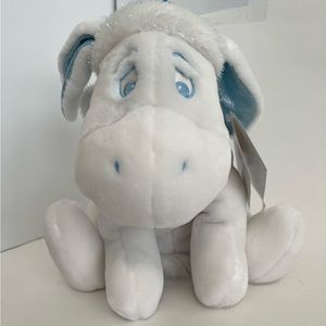 Disney Store Snowflake Pals Eeyore White w/ Blue Scarf 12” Christmas Plush w/Tag